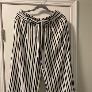 Striped wide leg Capri pant